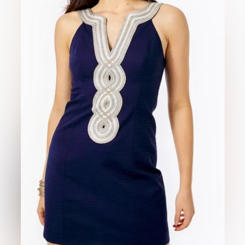 Lilly Pulitzer Vali shift dress true navy size 2 wore once